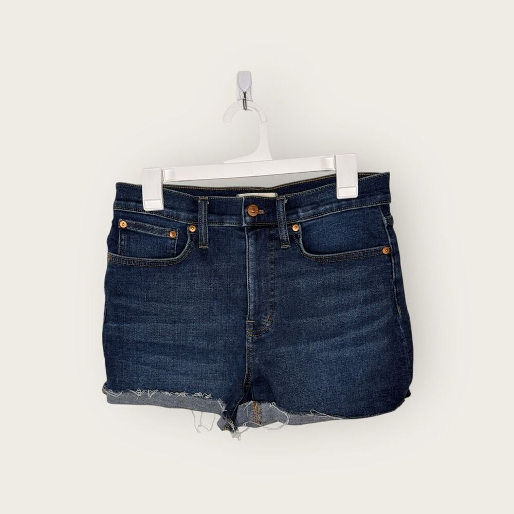 Madewell High Rise Denim Shorts Dark Wash Size 28
